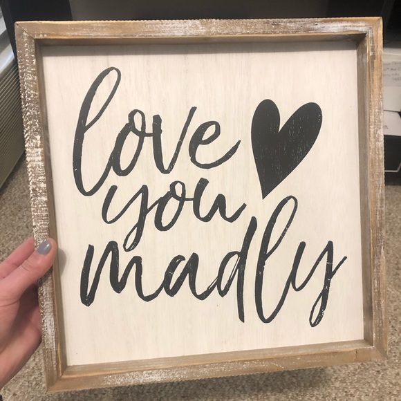 Love You Madly Wood Sign - Picture 1 of 1